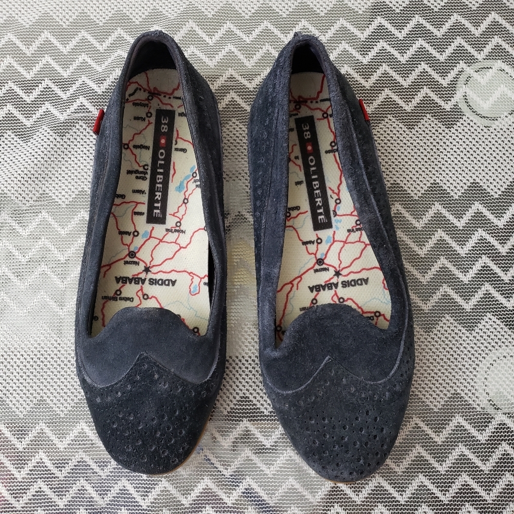 Liberté Women's Gray Suede Loafers